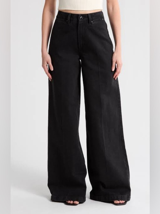 PAIGE Denim - PAIGE Portia High Rise Wide Leg Jeans Deep Caviar 31 NWOT